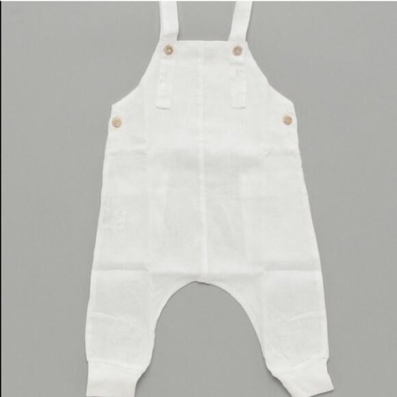 1+ In The Family Barcelona Linen Jumpsuit Romper Designer Spanish Unisex Baby - Picture 1 of 6